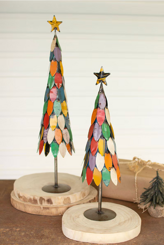 Recycled Metal Christmas Trees